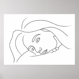 Poster Somber Fem Face