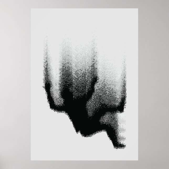 Poster Sombra Abstrata: Silhueta Fluida (Frente)