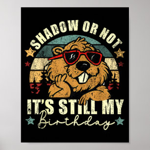Poster Sombra ou não ainda é meu aniversário Dia da Marmo