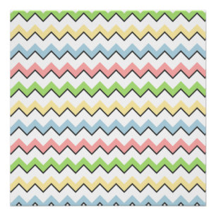 Póster Sombra Pastel da Chevron-Gota
