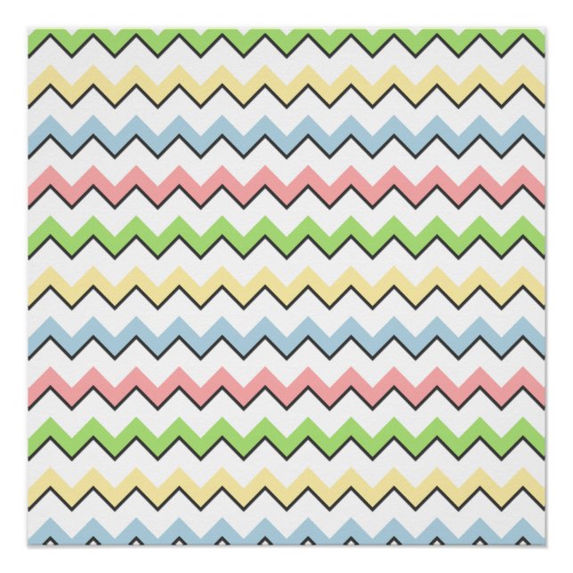 Póster Sombra Pastel da Chevron-Gota (Frente)