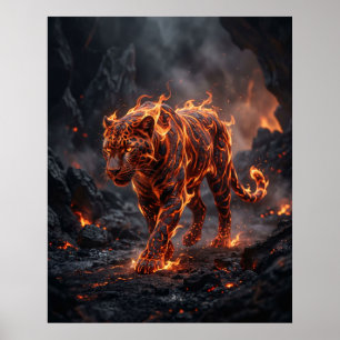 Poster Sombras Brilhantes da Pantera de Fogo