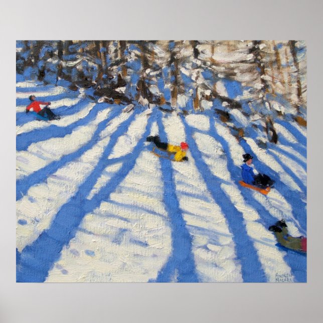 Póster Sombras das árvores Morzine (Frente)