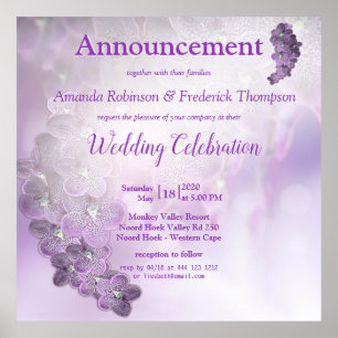 Poster Sombras das orquídeas roxas violetas