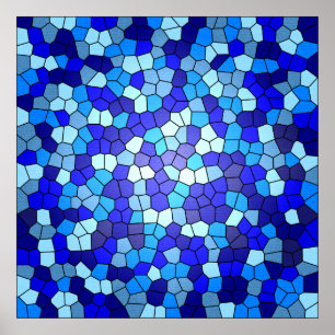 Póster Sombras de Vidro Azul Obtidos por Shirley Taylor