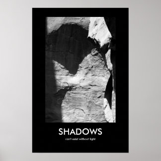 Poster Sombras não podem existir sem luz