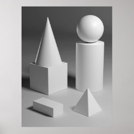 Poster Sombreamento de Formas Geométricas