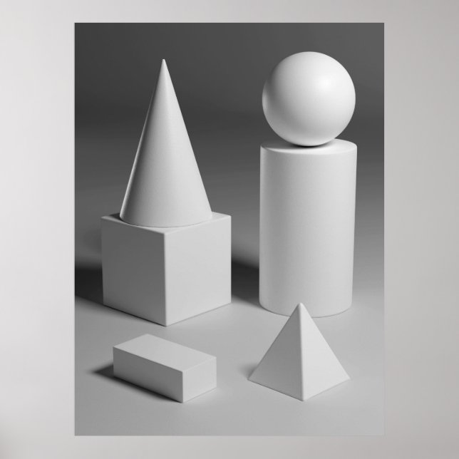 Poster Sombreamento de Formas Geométricas (Frente)