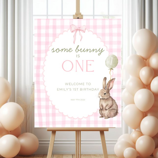 Póster Some Bunny is One Birthday Welcome Sign (Criador carregado)