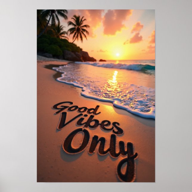 Poster Somente as boas vibrações do sol (Frente)
