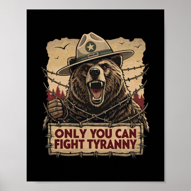 Poster Somente Você Pode Combater a Tirania - Defenda a D (Frente)