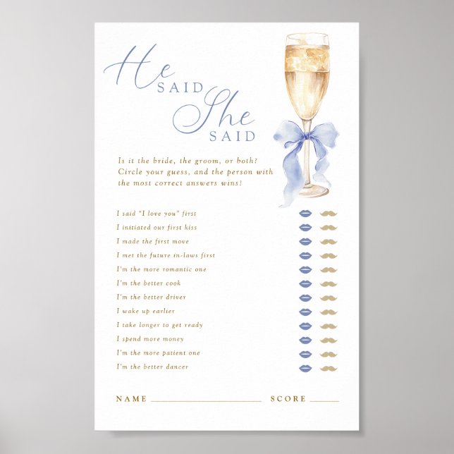 Poster Something Blue He Said She Said Digital (Frente)