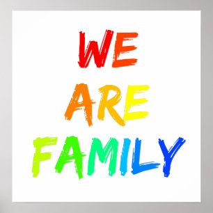 Póster Somos a família Rainbow Sunshine Adotion Design