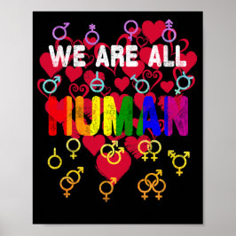 Poster Somos humanos, todos os presentes LGBT da Orgulho