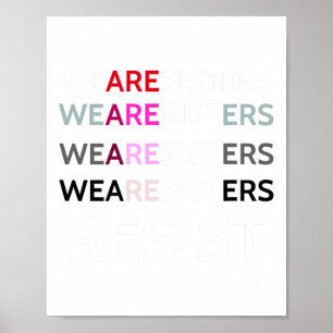 Poster Somos Irmãs Resistimos À Mulher Feminista Patriarc