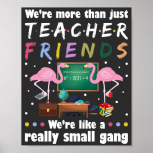 Poster somos mais do que amigos professores, flamingo T-S