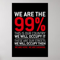 Somos os 99% - 99% ocupam a parede da rua