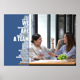 Poster SOMOS UMA EQUIPE Arte de Parede Inspiradora para E