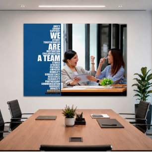 Poster SOMOS UMA EQUIPE Arte de Parede Inspiradora para E