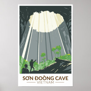 Poster Son Doong Cave Vietnam Viagem Art Vintage