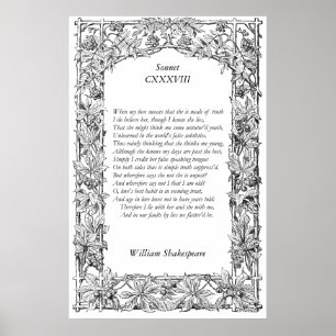 Póster Soneto número 138 por William Shakespeare