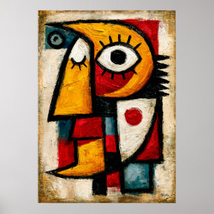 Poster Sonhador Cubista Primitivo Geométrico Abstrato Ous