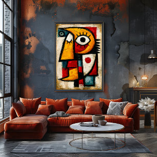 Poster Sonhador Cubista Primitivo Geométrico Abstrato Ous