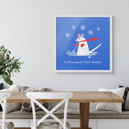 Poster Sonhando com um Natal Branco - Rato de Esqui