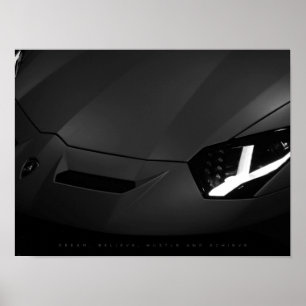 Poster Sonhe, acredite, Hustle e Alcance Motivação