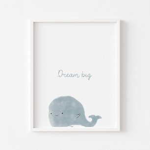 Poster Sonhe com uma grande frase de um berçário de balei