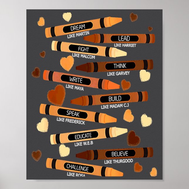 Poster Sonhe Como Líderes Martin African Black History Mo (Frente)