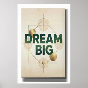 Poster sonhe grande arte minimalista para parede pôster