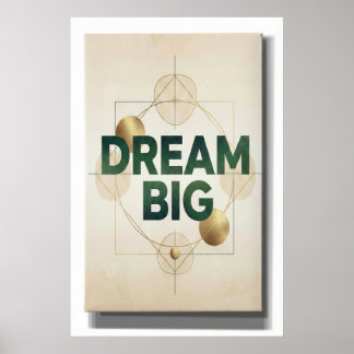 Poster sonhe grande arte minimalista para parede pôster