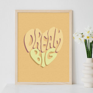 Poster Sonhe Grande: Palavras Positivas Amarelas 