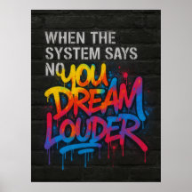 Sonhe Mais Alto, Cartaz de Motivação Estilo Grafit