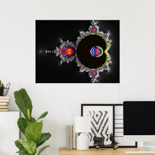 Poster Sonho Arco-Íris. O famoso conjunto de Mandelbrot d