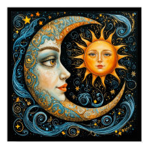 Sonho Celestial Caprichoso: Lua e Sol. Arte