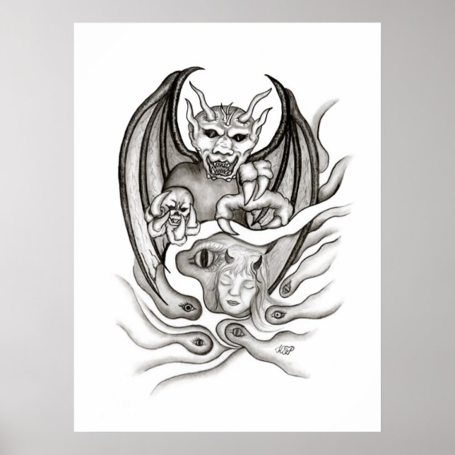 Póster Sonho da Meia-Noite - Diabos (Frente)