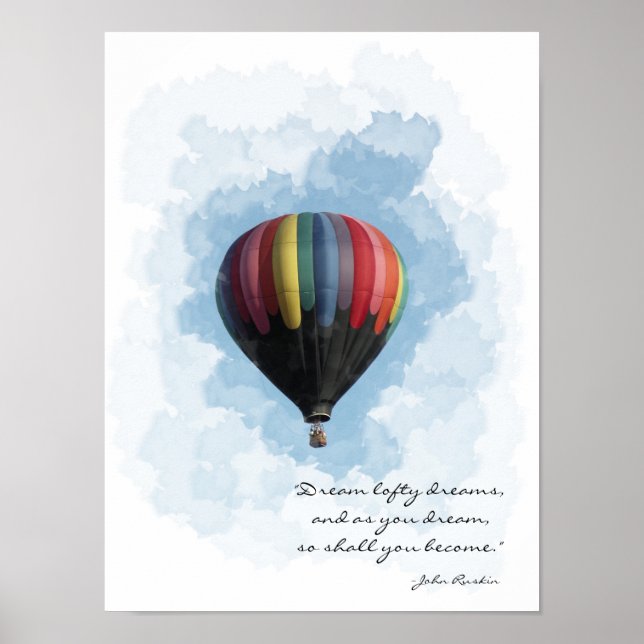 Póster Sonho de balão de ar quente (Frente)