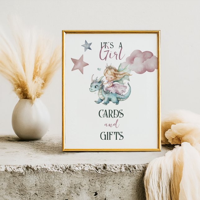 Poster Sonho de Conto de Fadas Dragão Rosa Chuvinha de Bê (Criador carregado)