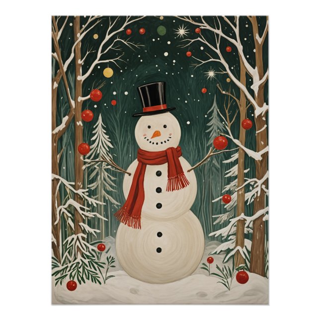 Póster Sonho de inverno de Snowman (Frente)