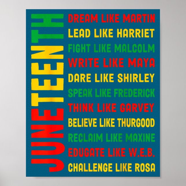 Poster Sonho de Juneteenth como Martin história negra afr (Frente)