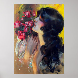 Poster Sonho de rosas em torno de 1910
