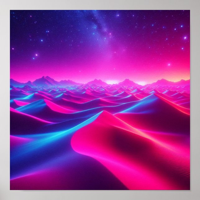 Poster Sonho de Volta às Aulas Cena Neon Deserto (Frente)