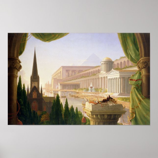 Poster Sonho do arquiteto (1840) — Thomas Cole (Frente)