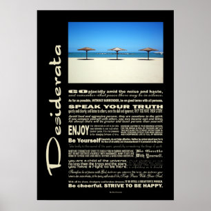 Poster Sonho do poema dos Desiderata ele vivo ele praia