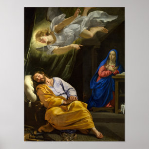 Poster Sonho do Santo Joseph de Philippe de Champaigne