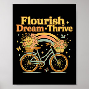Poster Sonho Farto Bicicleta Floral Feliz 8647 Trum