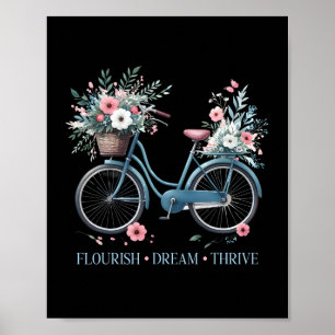 Poster Sonho Farto Bicicleta Floral Feliz 8647 Trum