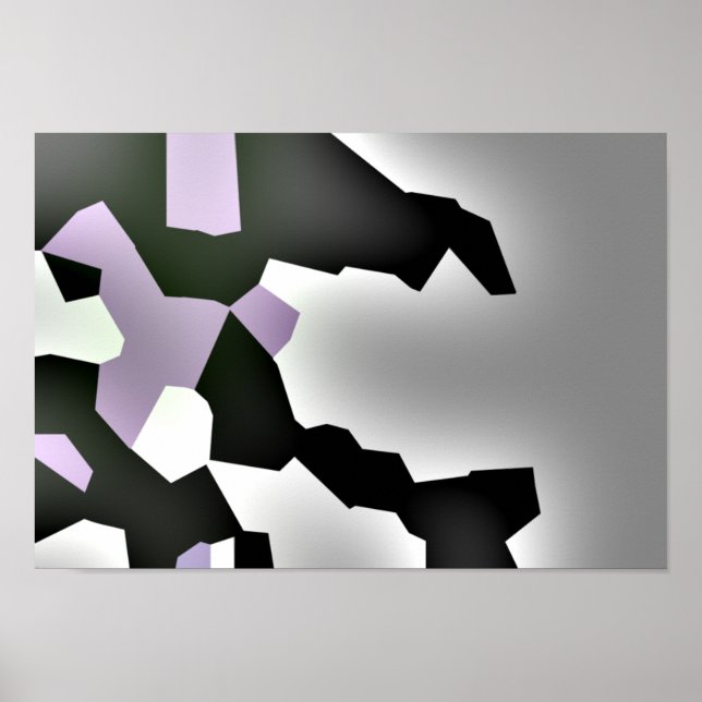 Póster "Sonho Fragmentado" Arte Abstrato digital (Frente)